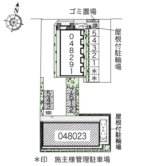 ★手数料０円★越谷市袋山 月極駐車場